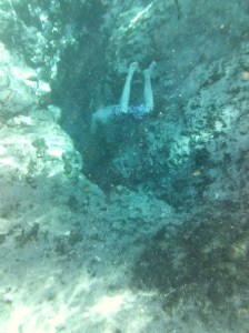 The Captain we had diving to the natural spring